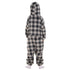 Snuggs Kids Blanket Onesie Grey Checkered